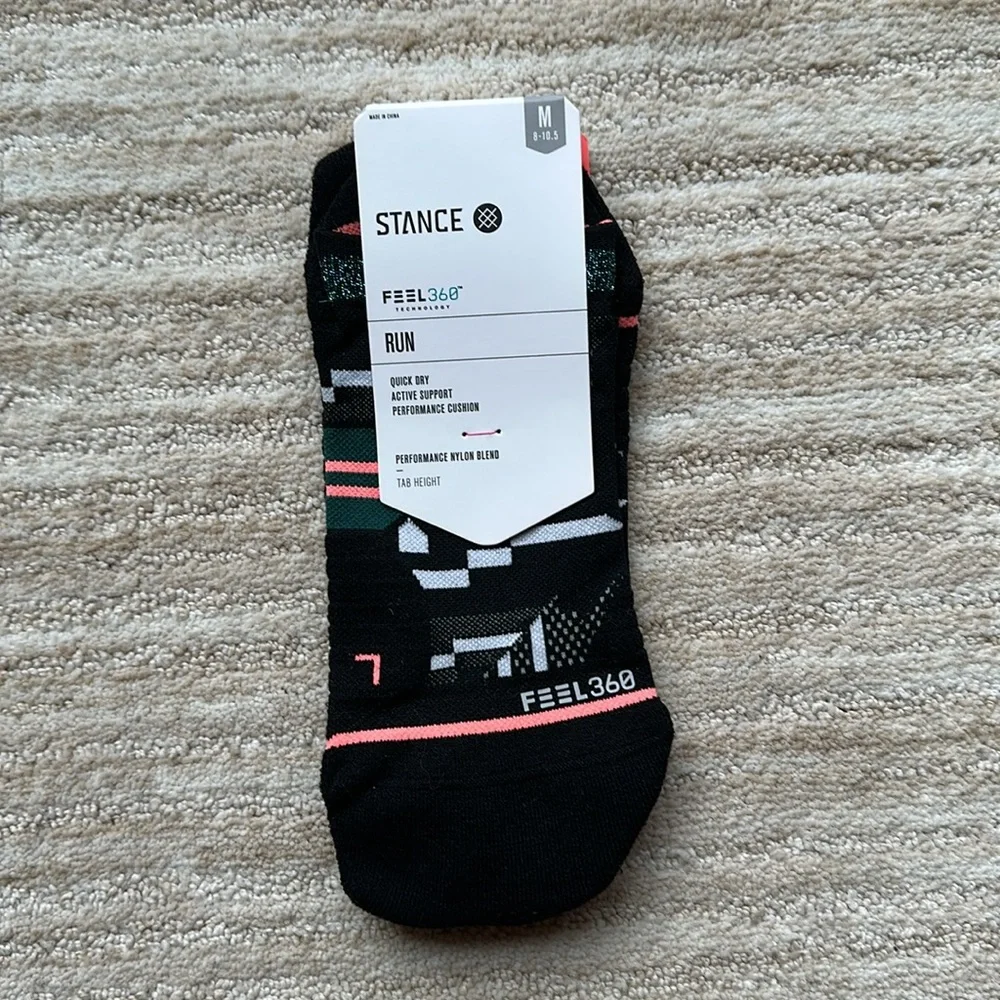 3 Pairs of Stance Socks Feel 360 Run Performance Socks Tab Ankle Height Medium